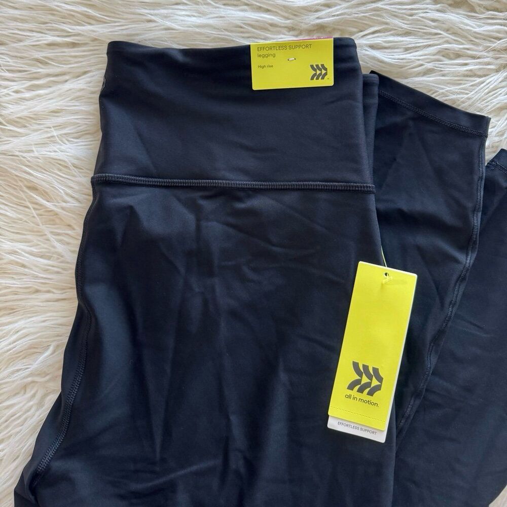 All In Motion Effortless Support Leggings Black Size XXL - Picture 2 of 12